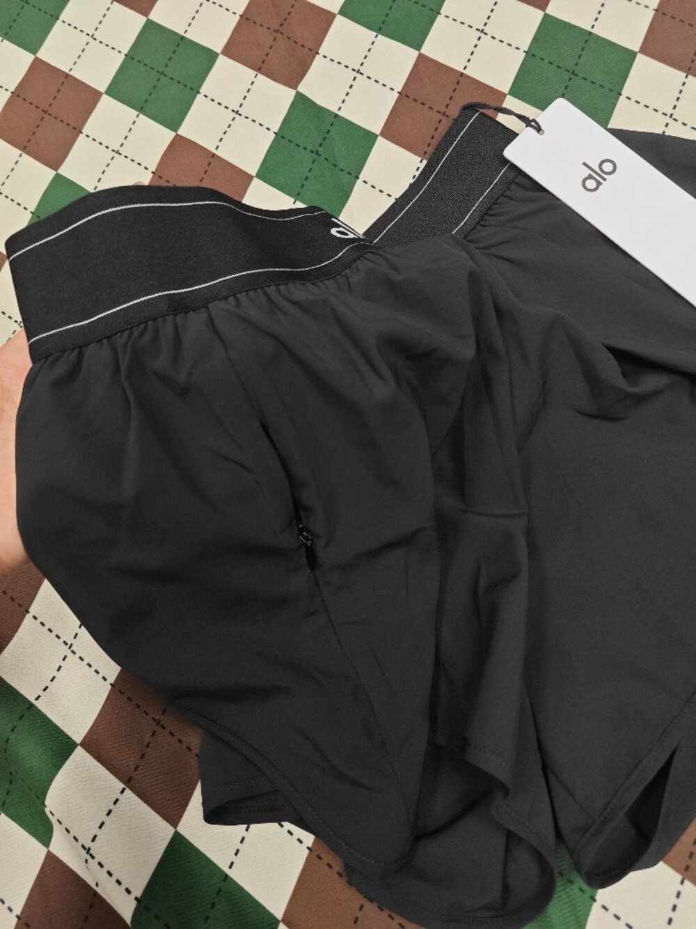 Black ALO Yoga🤗 Match Point Shorts | Chic Tennis Athletic Activewear - Picture 4 of 7